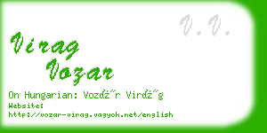 virag vozar business card